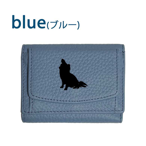 チワワ 三つ折り ミニ財布 フルオープン ボックス型 小銭入れ カード