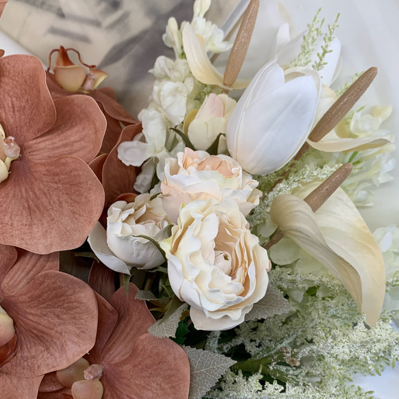 アーティシャルフラワー韓国風ブーケ 結婚式ブーケ＆ブートニア