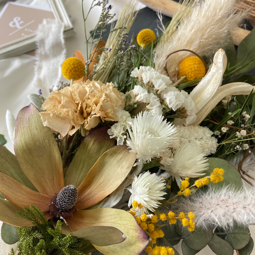ネイティブフラワー/ドライフラワースワッグ ウェディングブーケ 花束
