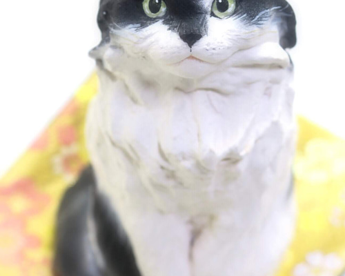 うちのこ立体作品【中サイズ】オーダー 愛猫さんをお手もとに 陶土製