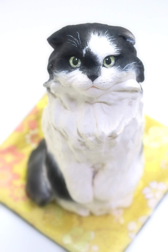 うちのこ立体作品【中サイズ】オーダー 愛猫さんをお手もとに 陶土製