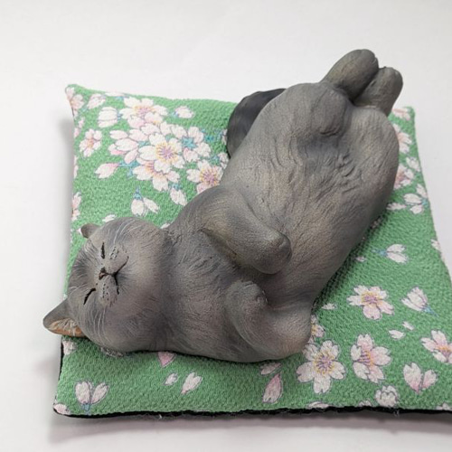 うちのこ立体作品【中サイズ】オーダー 愛猫さんをお手もとに 陶土製