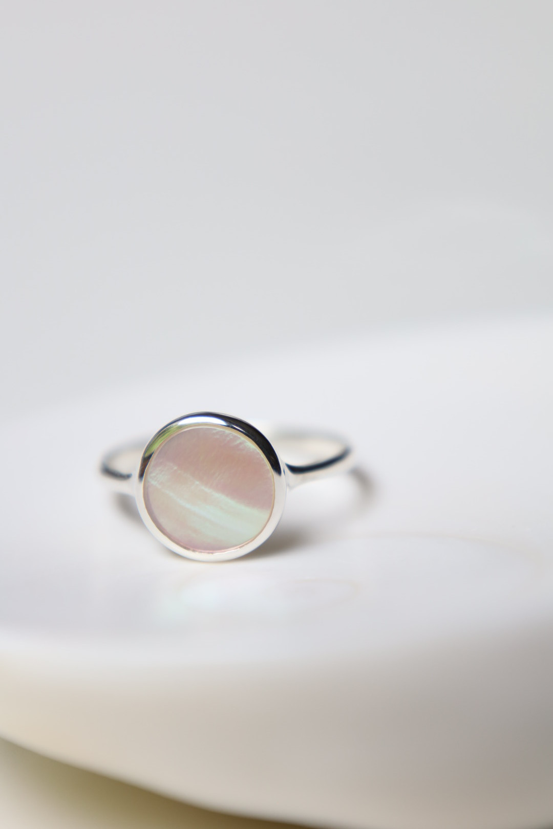 【Silver】夜光貝リング   12号