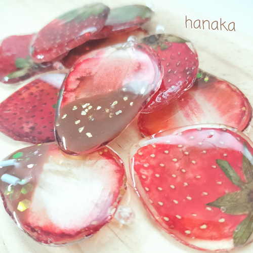 本物の野菜アクセサリー【チョコいちご】 イヤリング・ピアス