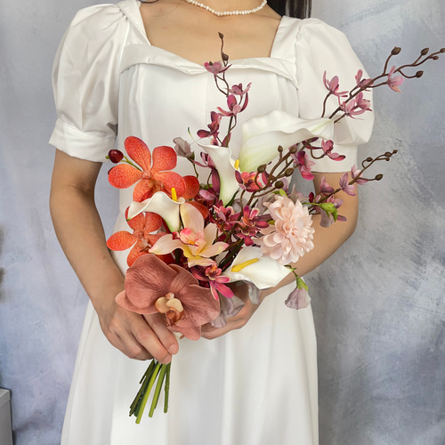 アーティシャルフラワー ウエディング 造花 結婚式 ブーケ ブートニア ブーケ アーティシャルフラワー 造花 結婚式 前撮り 2次会