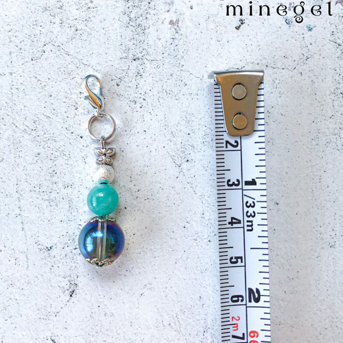 再販x9晴れやかブルー蝶 ブルーアクアオーラ アマゾナイトのチャーム