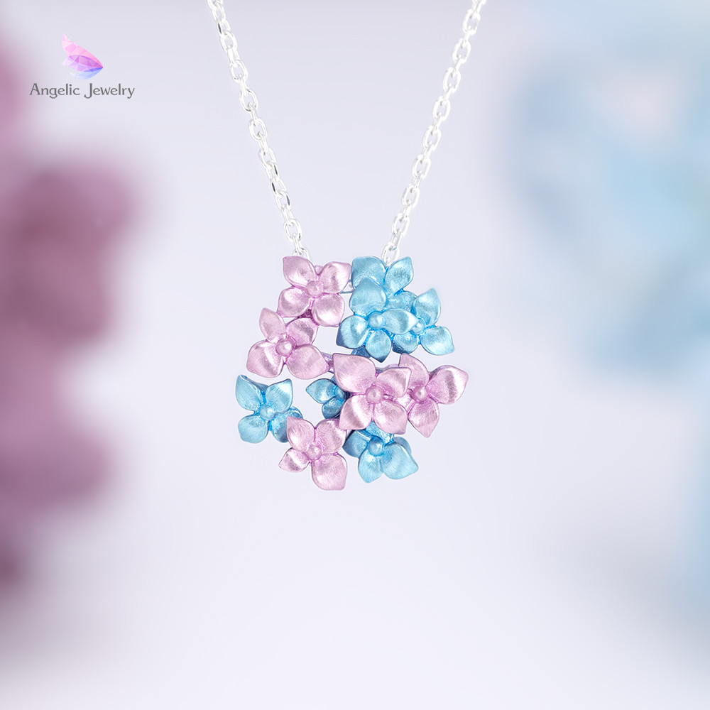 うつろう色彩 -紫陽花ネックレス-