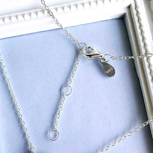Silver925 ダブルリングネックレス シルバーアクセサリー