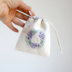 ちっちゃな巾着サシェ/詰替タイプ【フラワーリース】 ちっちゃな巾着サシェ/詰替えタイプ【フラワーリース】