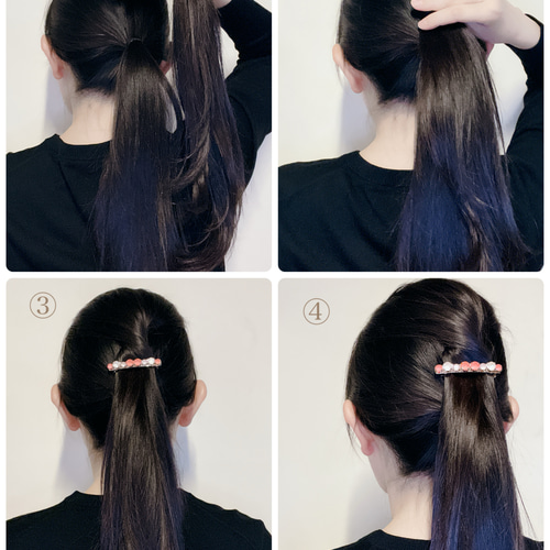 キラキラ輝く上品な大人ビジューバレッタ✨6cm ヘアアクセサリー