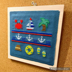ハンドメイド　クロスステッチ作品 0a745b2a73e1c783fd5f1648c88496
