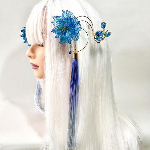 青蓮花】スイレン ディップアートのヘッドドレス ヘッドドレス 