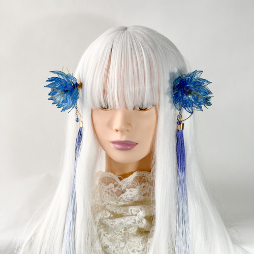 青蓮花】スイレン ディップアートのヘッドドレス ヘッドドレス 