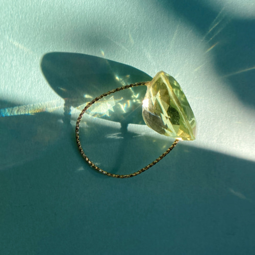 Prana candy gem ✴︎大粒レモンクォーツ✴︎宝石ルースのk14gf