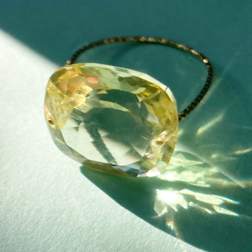 Prana candy gem ✴︎大粒レモンクォーツ✴︎宝石ルースのk14gf