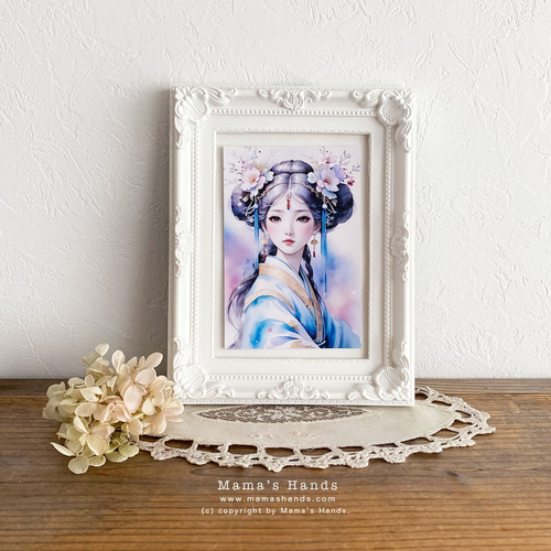 木花咲耶姫 天照大神 織姫 七夕 女神 イラスト アート 3枚ハガキ