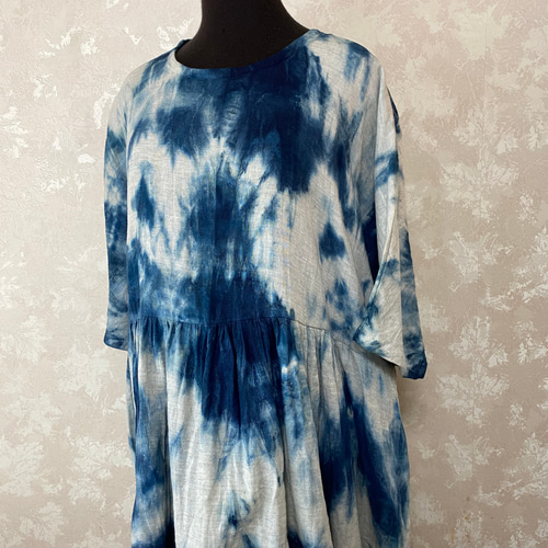 藍染めチュニック(絞り染め)67 チュニック GOODWAY 通販｜Creema  