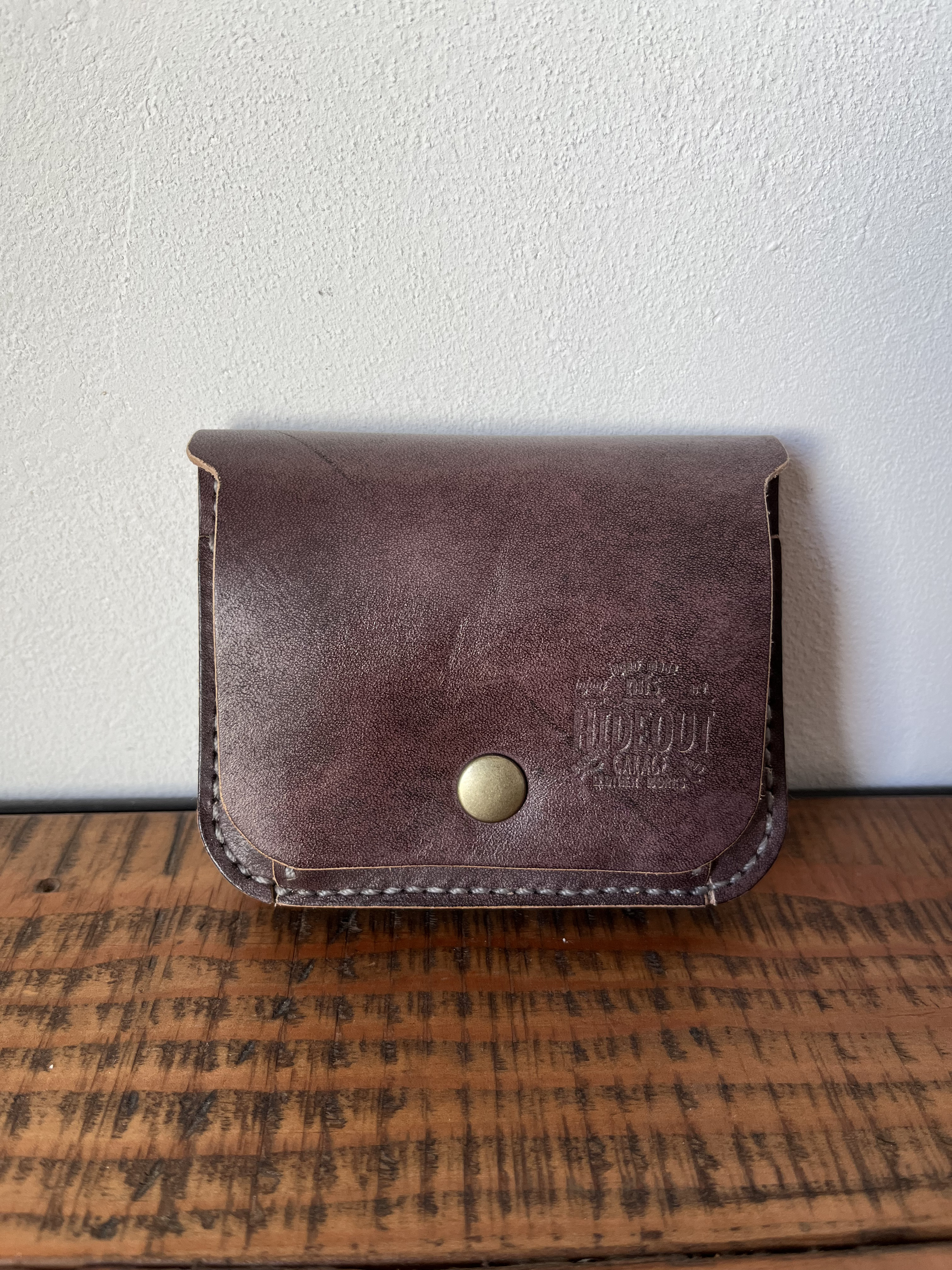 引き出しベロ付きウォレット　焦茶