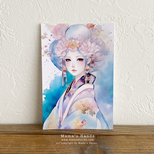 瀬織津姫 市杵島姫 豊玉姫 女神 の イラスト アート 3枚 ハガキ