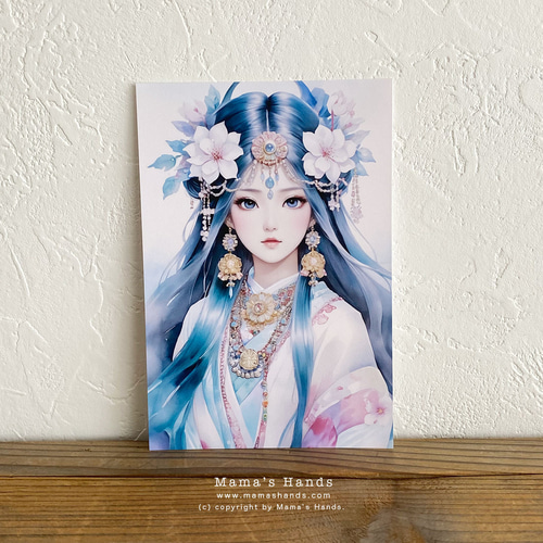 瀬織津姫 市杵島姫 豊玉姫 女神 の イラスト アート 3枚 ハガキ