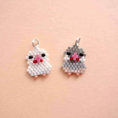 うちの子】白文鳥のビーズチャーム その他アクセサリー LAP CATs