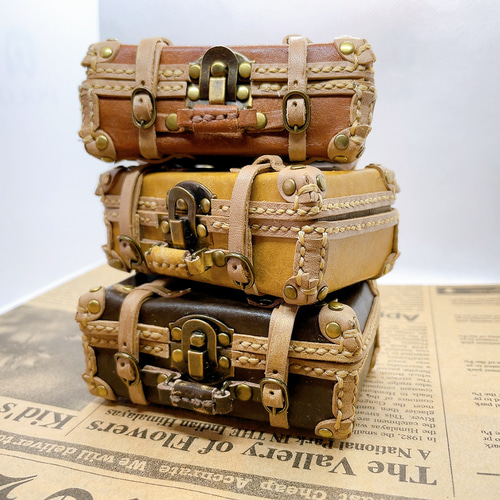 美品 アンティーク 大きいレザートランク | REFACTORY antiques レザー