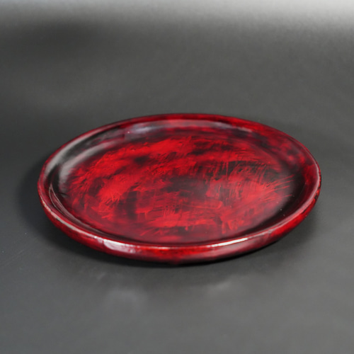 Urushi Dish 001 黒漆赤漆和紙パール粉 小皿 漆 安 通販