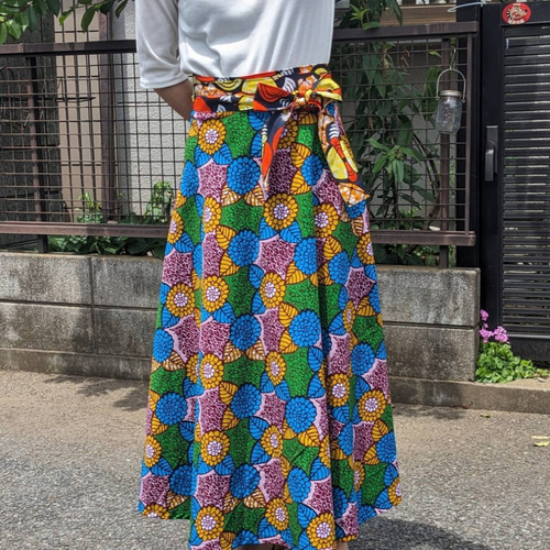 フクゾー 巻きスカート 横浜元町フクゾーひも巻きスカート黒