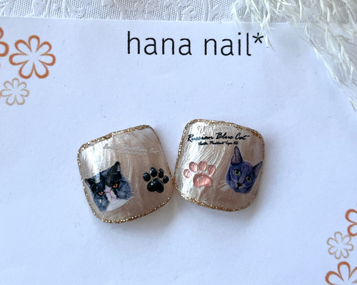 アートネイルチップセット 猫デザイン 23dd3adcefd9ec282e32b13a17139a