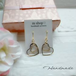 18金【10×13mm 月甲フープピアス】Yゴールド K18刻印入 日本製 ペア