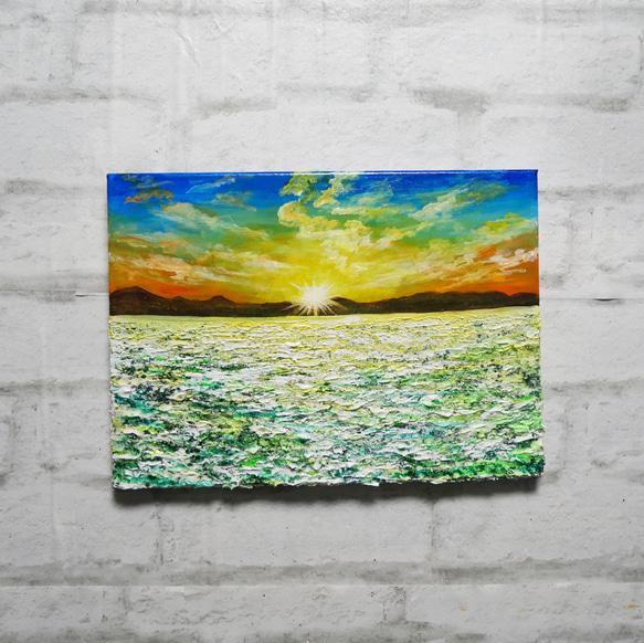 油絵 油彩 油彩画 絵 絵画 【草原に咲く白い花】 油絵 油彩 油彩画 絵 絵画 【草原に咲く白い花と朝日】 絵画 HR 通販