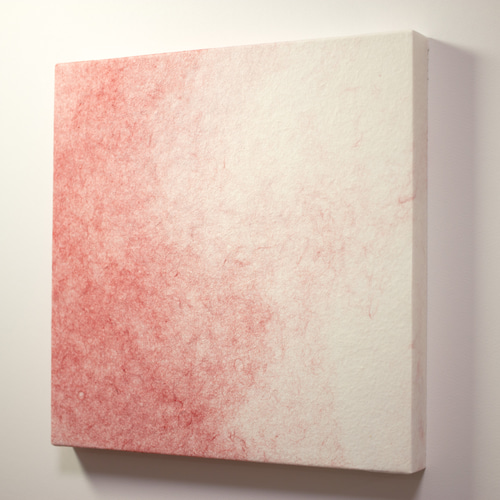 和紙 アートパネル：斑紋紙-4（hanmon-paper）/赤と白 その他アート