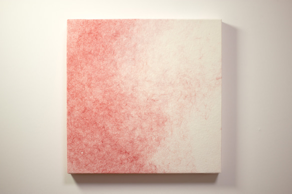 和紙 アートパネル：斑紋紙-4（hanmon-paper）/赤と白 その他アート