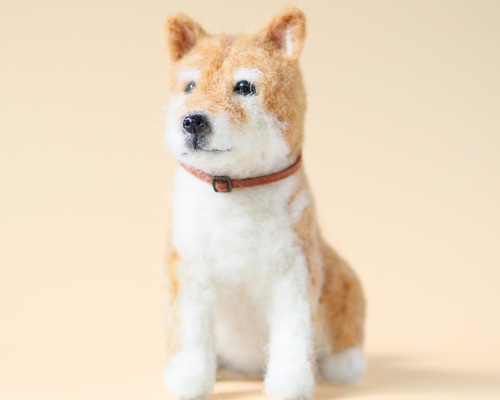いつでもいっしょ♪ ふわふわ羊毛フェルトの柴犬 犬のぬいぐるみ 羊毛