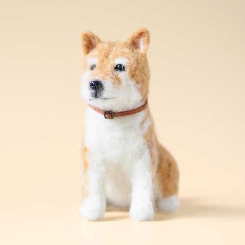 いつでもいっしょ♪ ふわふわ羊毛フェルトの柴犬 犬のぬいぐるみ 羊毛