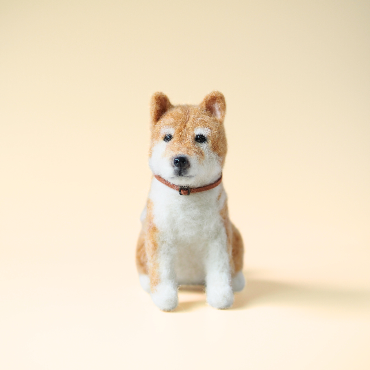 いつでもいっしょ♪ ふわふわ羊毛フェルトの柴犬　犬のぬいぐるみ