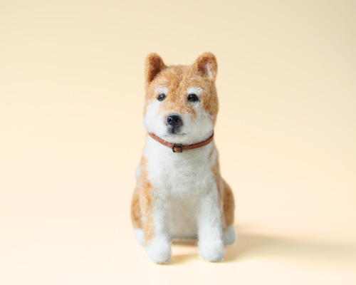 いつでもいっしょ♪ ふわふわ羊毛フェルトの柴犬 【受注制作】 犬の