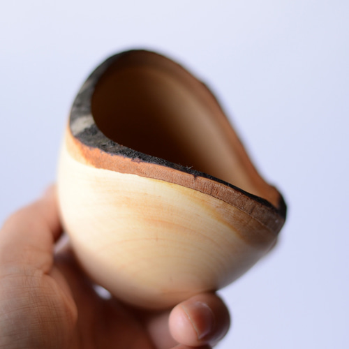 桜の樹皮付皿/小物入れ等/一点物/セラピストが作る木工品 #0111