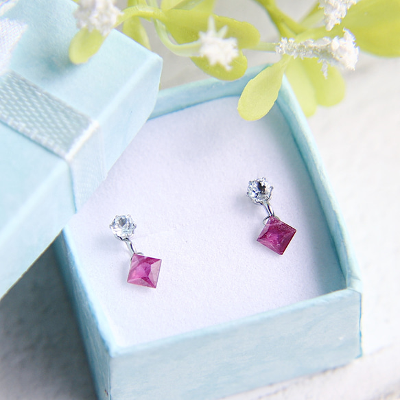 レシピNo.KR0861 ドイツ製アクリルのカラフルピアス4種 (スウィング