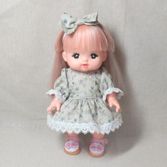 人形服25cmワンピースセットNo.250＊メルちゃんサイズ＊きせかえごっこ
