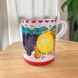 絵皿 26cm GEO042 マヨリカ焼き イタリア陶器 レモンとオリーブ柄 大皿