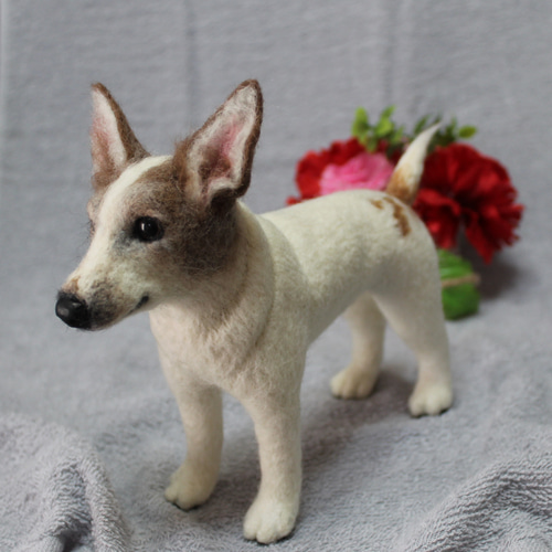 羊毛フェルト オーダー 「リアルで可愛いワンちゃん」ジャックラッセル