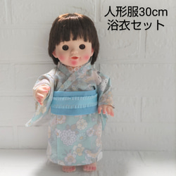 夏祭りアイテム＊人形服30cm＊小さなお着物浴衣セット＊ポポちゃん