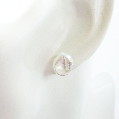 ☆K14YG✧花びら・淡水パール ピアス ピアス（スタッド・一粒） Stella  