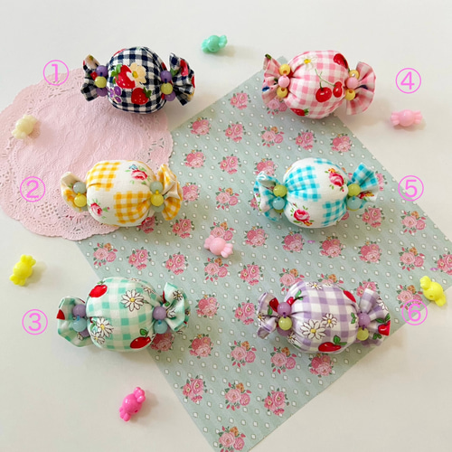 選べるキャンディヘアゴム☆ゆめかわ☆フルーツ☆ギンガムチェック