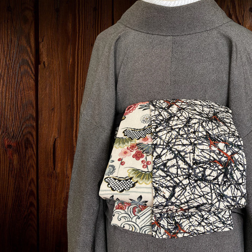 幾何学模様 男性用 兵児帯 浴衣男兵児帯 端絞り 鹿子 帽子 幾何学模様 