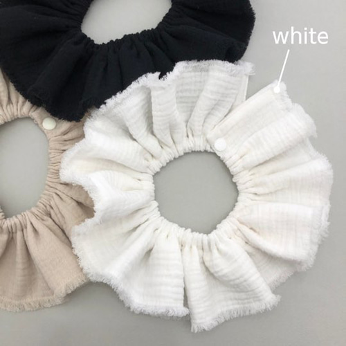 人気item♡【 poco poco fringe frill bib 】スタイ シンプル 韓国