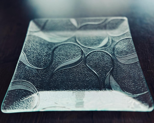 昭和のレトロガラス＿つたを使った大皿】 大皿 sunny*glass 通販