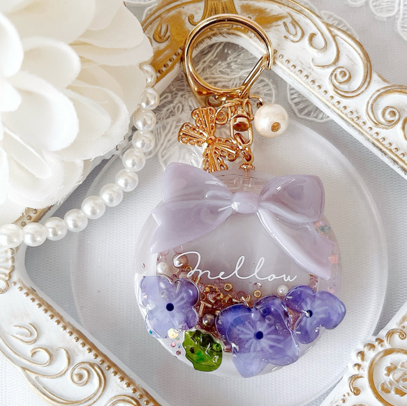 もかママ(*´꒳`*) シャカシャカキーホルダー ハンドメイド