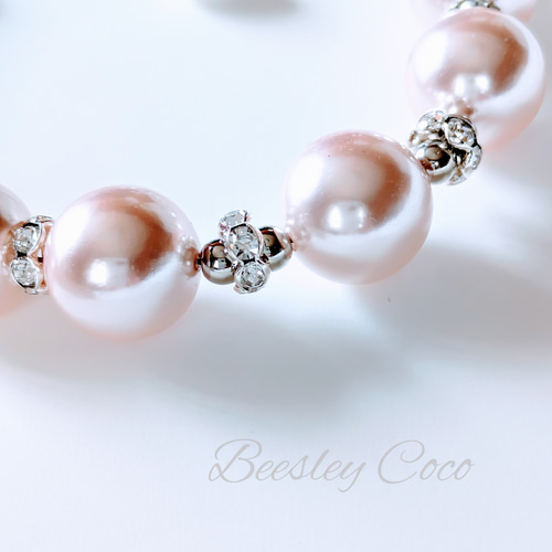 送料無料】大粒ピンクパールネックレス ペット服・アクセサリー B-COCO  